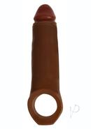 Jock Realistic Penis Enhancer With Ball Strap 2in - Chocolate