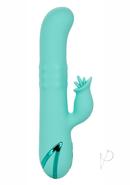California Dreaming Bel Air Bombshell Rechargeable Silicone Vibrator With Clitoral Stimulator - Blue